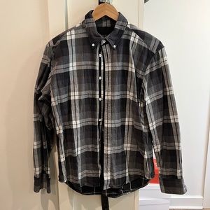 Rag & Bone Mens Grey Plaid Long Sleeve